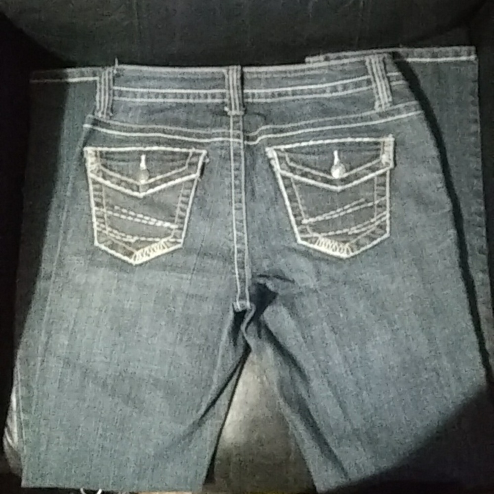 "Ana" Women's Stretchy Denim Boot Cut Blue Jeans